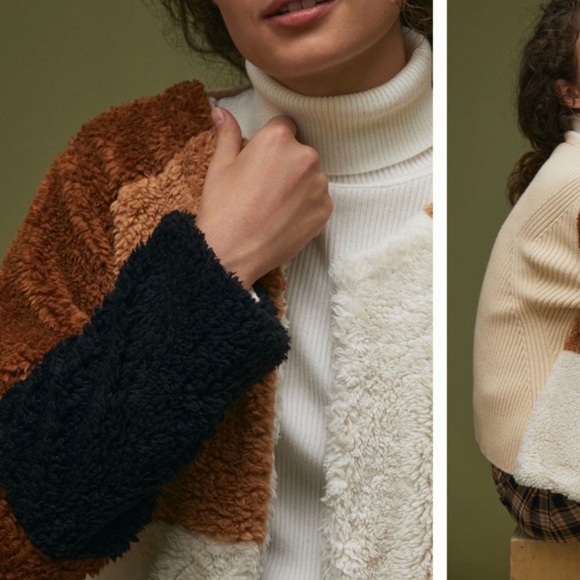 Anthropologie NWT Colorblocked Faux Fur Jacket
Size XS. - Picture 4 of 5